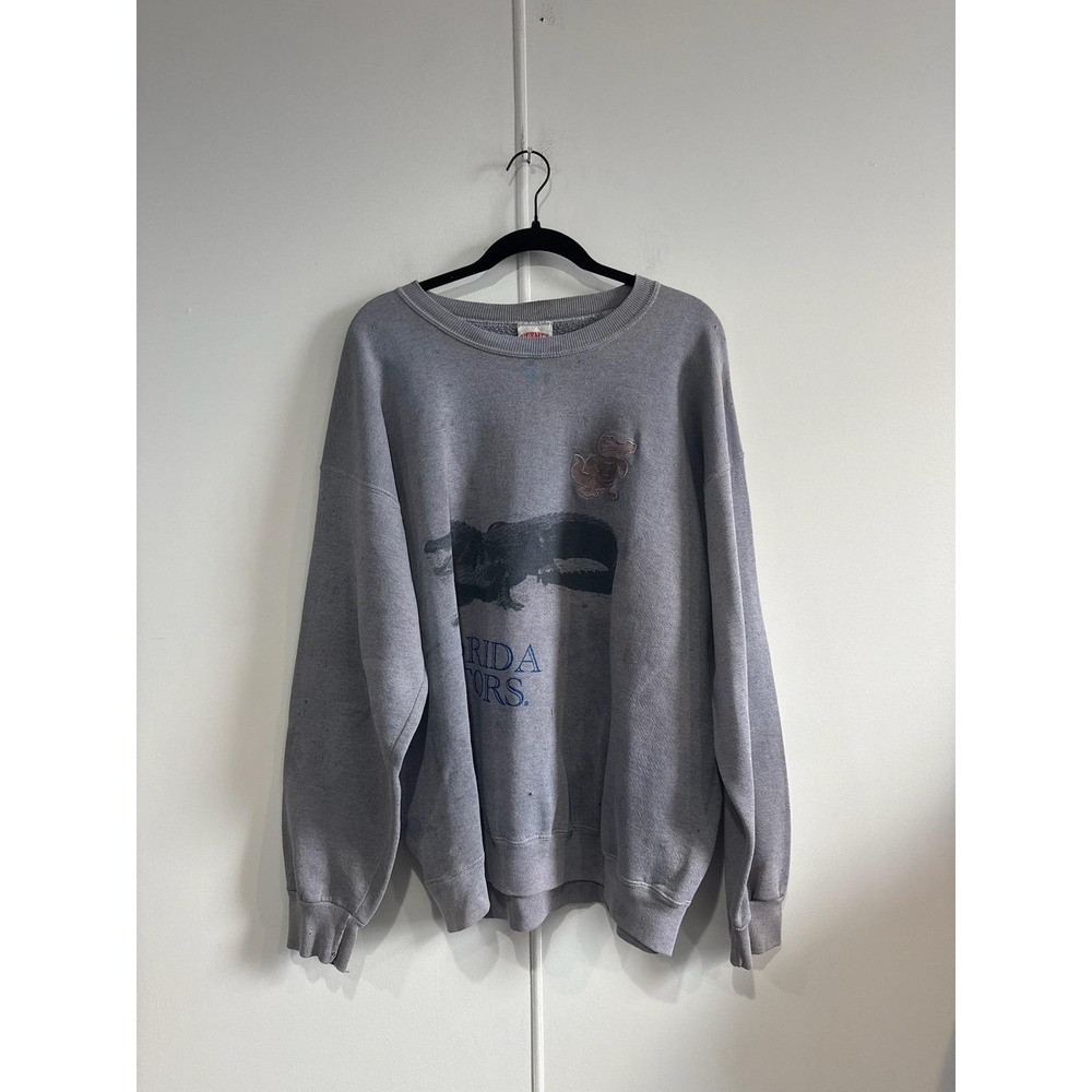 Vintage Florida Gators Sweatshirt Mens XL Gray NCAA Football Nutmeg Mills 90s‎